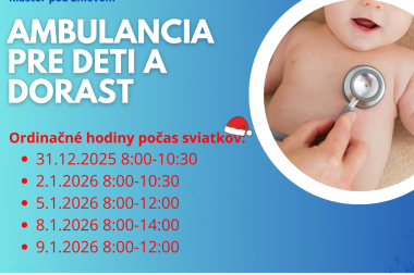 Centrum integrovanej zdravotnej starostlivosti - Ambulancia pre deti a dorast